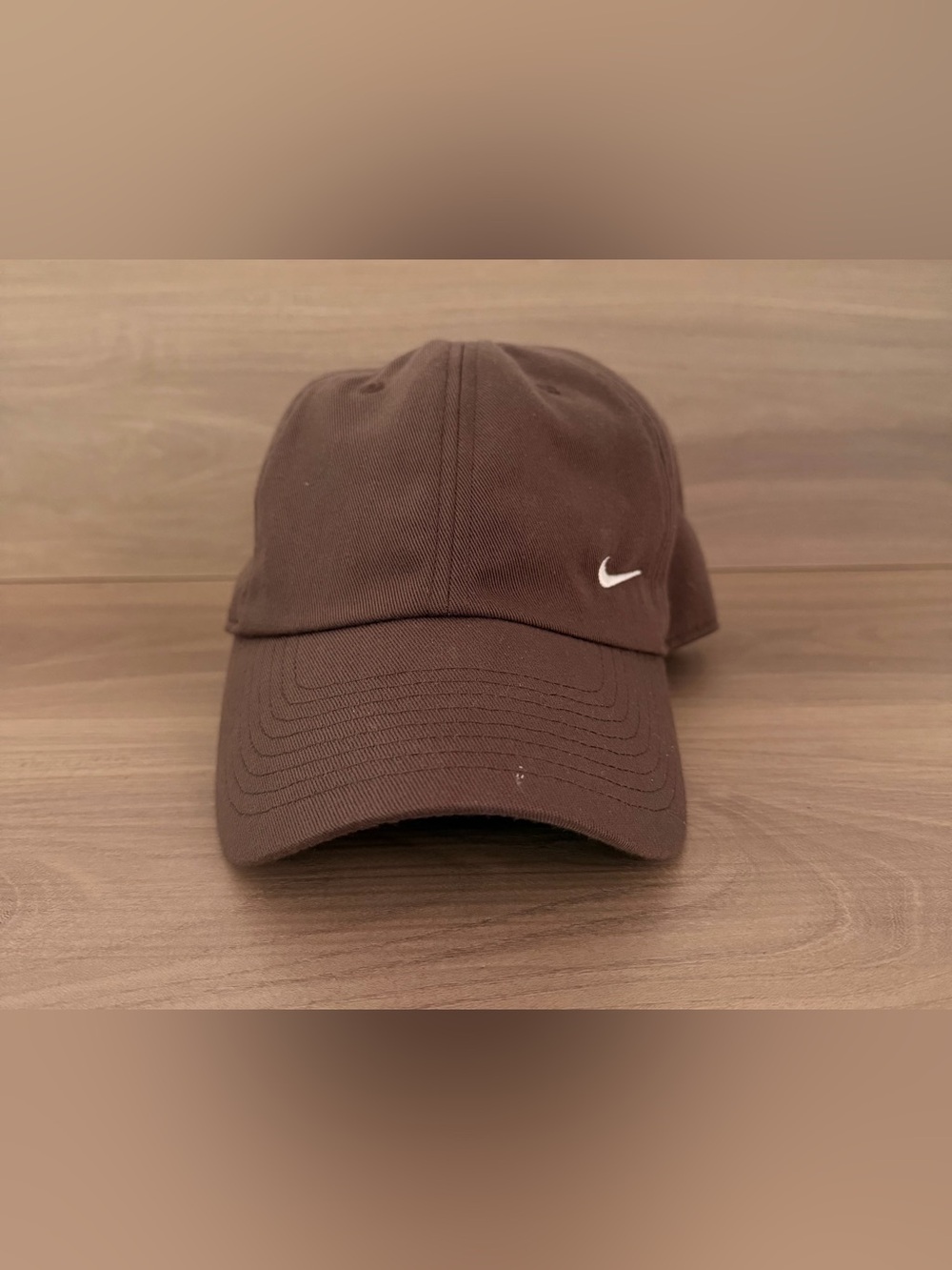 Nike Brown Billed Club Cap Embroidered White Logo FZ5698-237